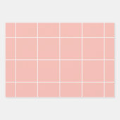 Warm Beige Grid Pattern Minimal Soft Check Design Inpakpapier Vel (Voorkant 2)