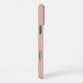 Warm Beige Grid Pattern Minimal Soft Check Design iPhone Hoesje (Rechterkant)