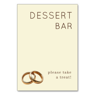 Warm Beige Minimalistisch Dessert Bar Bord Kaart