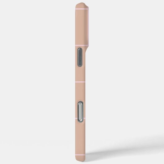 Warm Beige Rasterpatroon Minimalistisch Zachte Sch Case-Mate iPhone Case (Achterkant / Rechts)