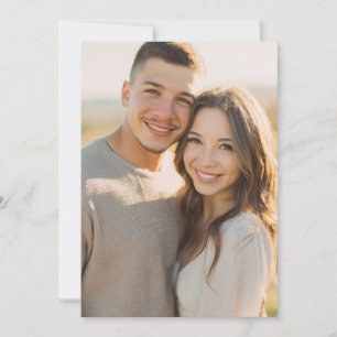 Warm Beige Romantische Foto Kaart