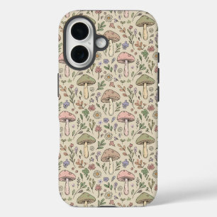 Warm Beige Schimmel Naadloos Patroon Neutraal Boho iPhone 16 Hoesje