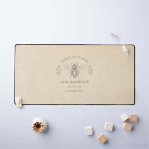 Warm Beige Vintage Franse Landelijke Gravure Bij Bureaumat
