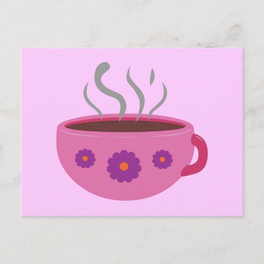 Warm bekertje koffie briefkaart (Voorkant)