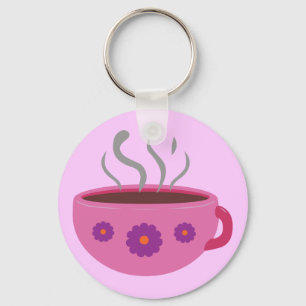 Warm bekertje koffie sleutelhanger