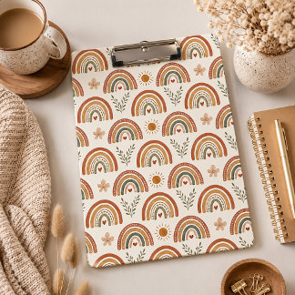 Warm Boho Waterverf Regenboog Klembord