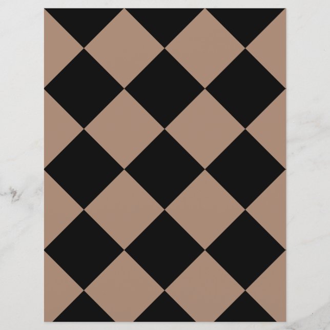 Warm Brown Harlequin Scrapbook Paper (Voorkant)