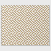 Warm bruin geometrisch decosubepatroon cadeaupapier (Vlak)