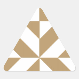 Warm bruin geometrisch decosubepatroon driehoek sticker