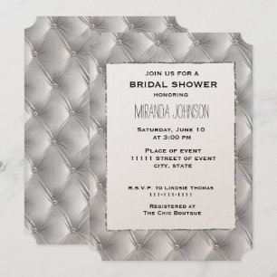 Warm Chic Soft Grey Faux Velvet Vrijgezellenfeest Kaart