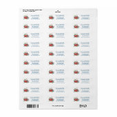 Warm-chocolade kerstcadeaulabel etiket (Full Sheet)