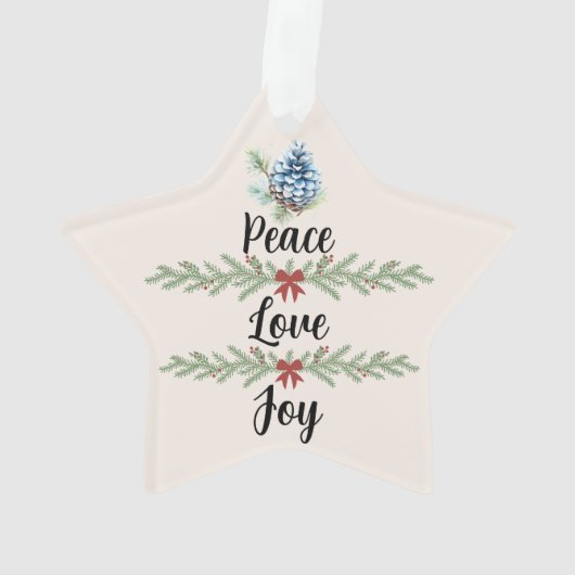 "Warm Christmas Wishes" Ornament (achterkant)