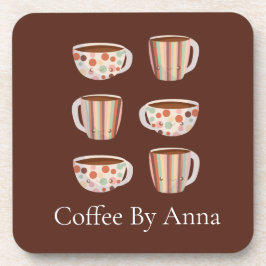 Warm Circle Pattern On Cups Of Coffee Bier Onderzetter