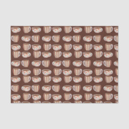 Warm Circle Pattern On Cups Of Coffee Tissuepapier