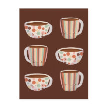 Warm Cirkelpatroon Op Koppen Koffie