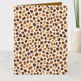 Warm Coffee Bean Roast Tones Seamless Pattern Kaart