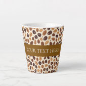 Warm Coffee Bean Roast Tones Seamless Pattern Latte Mok (Voorkant)