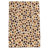 Warm Coffee Bean Roast Tones Seamless Pattern Medium Cadeauzakje (Achterkant)