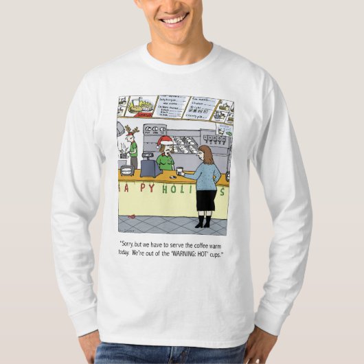 Warm Coffee Cartoon T-shirt (Voorkant)