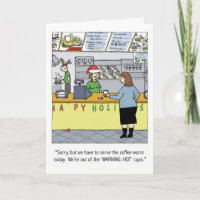 Warm Coffee Holiday Funny Cartoon Kerstmis