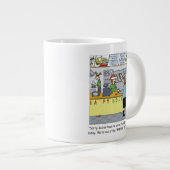 Warm Coffee Holiday - Grappige kerst Cartoon Extra Grote Beker (Voorkant rechts)