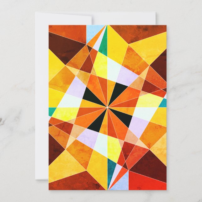 Warm Colors Cool Angulaire geometrische vormen (Voorkant)