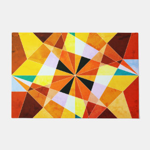 Warm Colors Cool Angulaire geometrische vormen Deurmat