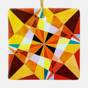 Warm Colors Cool Angulaire geometrische vormen Keramisch Ornament