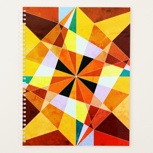 Warm Colors Cool Angulaire geometrische vormen Planner (Voorkant)