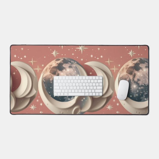 Warm Coral Celestial Moon Glow (Clavier et souris)