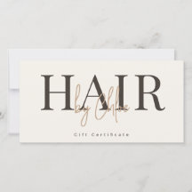 Warm Cream Beige Salon Cadeaubon