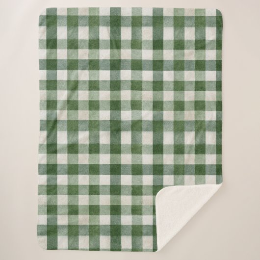 Warm Cream Green Plaid Stripes Christmas (Devant)
