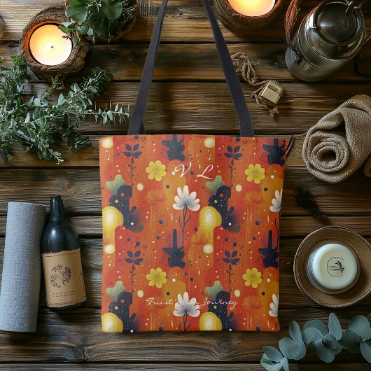 Warm Desert Bloom Wellness Canvas tas
