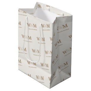 Warm Earth Kameel Bruin Zakelijk Logo Merk Medium Cadeauzakje
