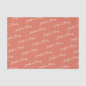 Warm Earthy Elegance Terracotta & Ivory Script  Tissuepapier (Voorkant)