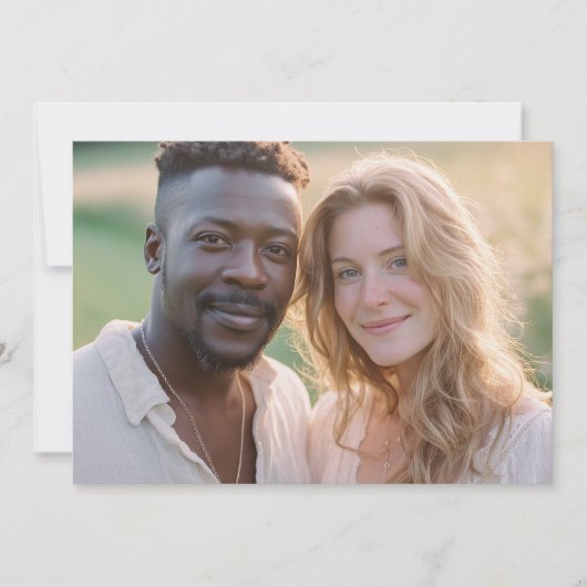 Warm Earthy Realistic Photo Kaart (Voorkant)