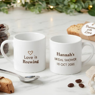 Warm Editoriale 'Love Is Brewing'-espressomug als  Espresso Kop