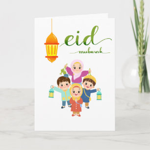 Warm Eid-vieringsontwerp Kaart