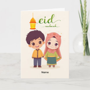Warm Eid-vieringsontwerp Kaart