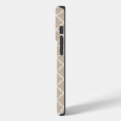 Warm Elegant Brownish-White Moroccan Quatrefoil Case-Mate iPhone Case (Achterkant / Links)