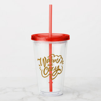 Warm en Cozy Acryl Drinkbeker