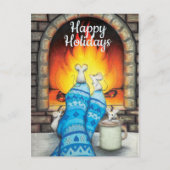 Warm en Cozy Custom Message Holiday Briefkaart (Voorkant)
