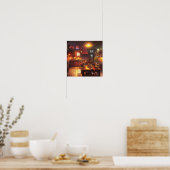 Warm en Cozy Farmhouse Kitchen Digital Art Poster (Keuken)