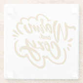 Warm en Cozy Glazen Onderzetter (Achterkant)