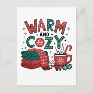Warm En Gezellig Kerstmis Heet Cacao Xmas Briefkaart