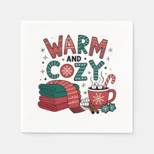 Warm En Gezellig Kerstmis Heet Cacao Xmas Servet