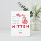 Warm en Smith Greetings van de MI Mitten Feestdagenkaart (Staand voorkant)