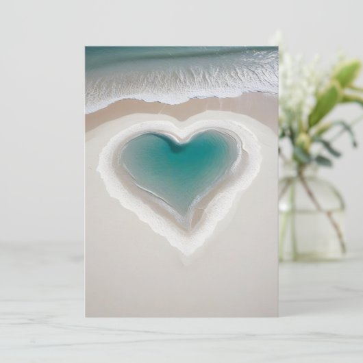 Warm en uitnodigend hart feestdagenkaart (Staand voorkant)