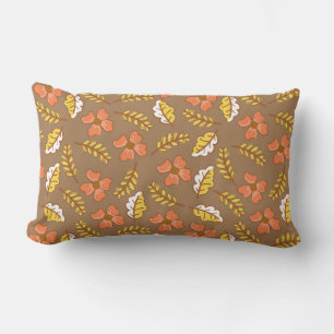 Warm Falling Autumn Leaves met Flowers Kussen