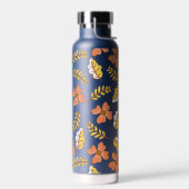 Warm Falling Autumn Leaves met Flowers Waterfles (Links)
